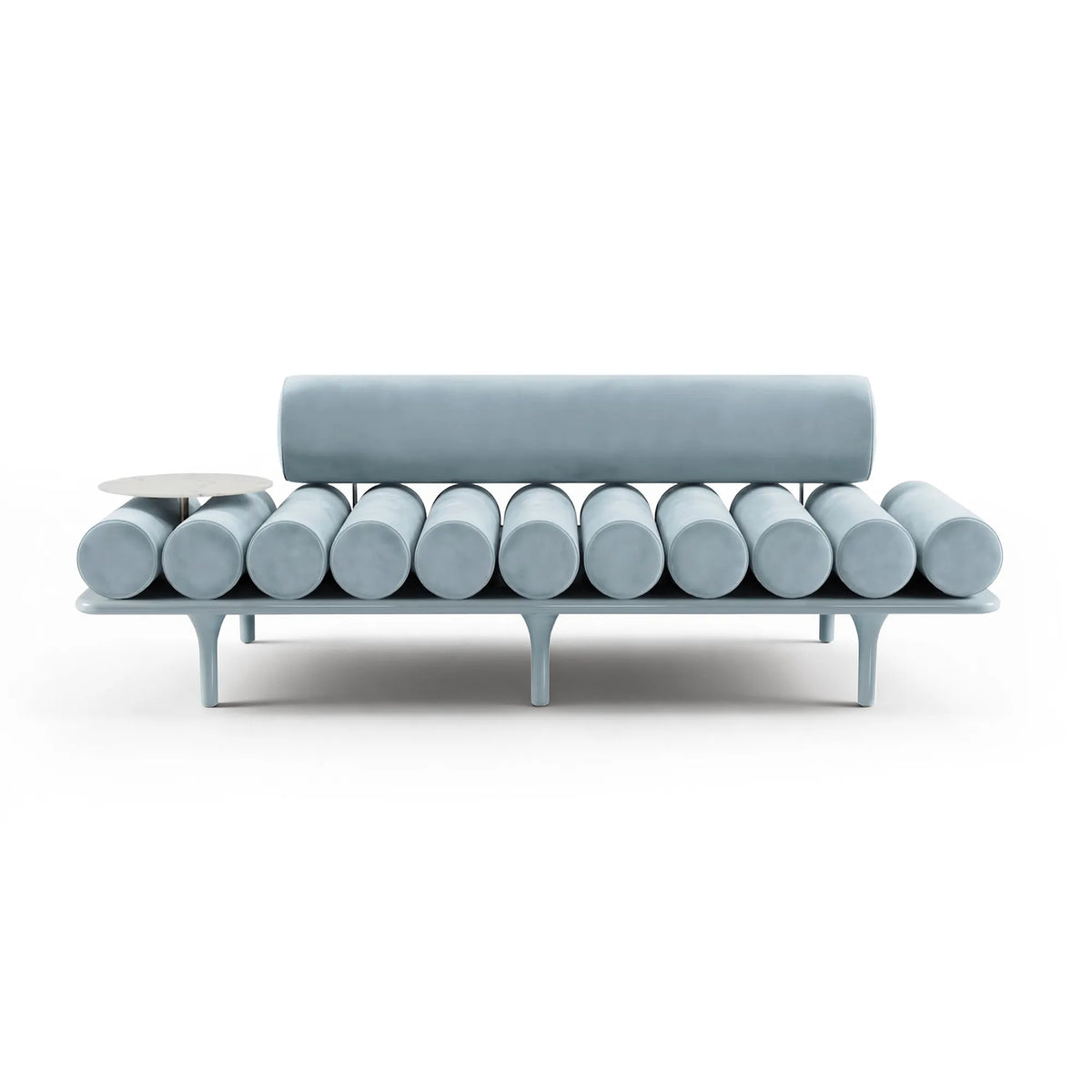 Five to Nine 200 Bench - T219 Glossy Lacquered Grey/T125 Concrete/Fabric T (Tiare 02)
