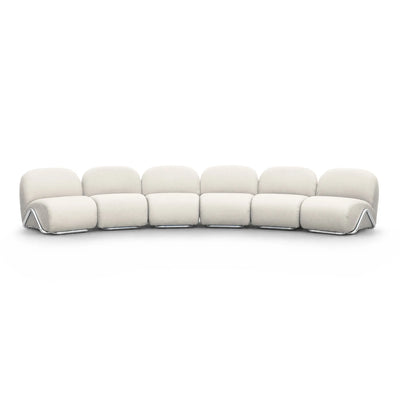 Victoria Composition 1 Sofa - T23 Polished Chrome/Fabric U (Ulmus 02)