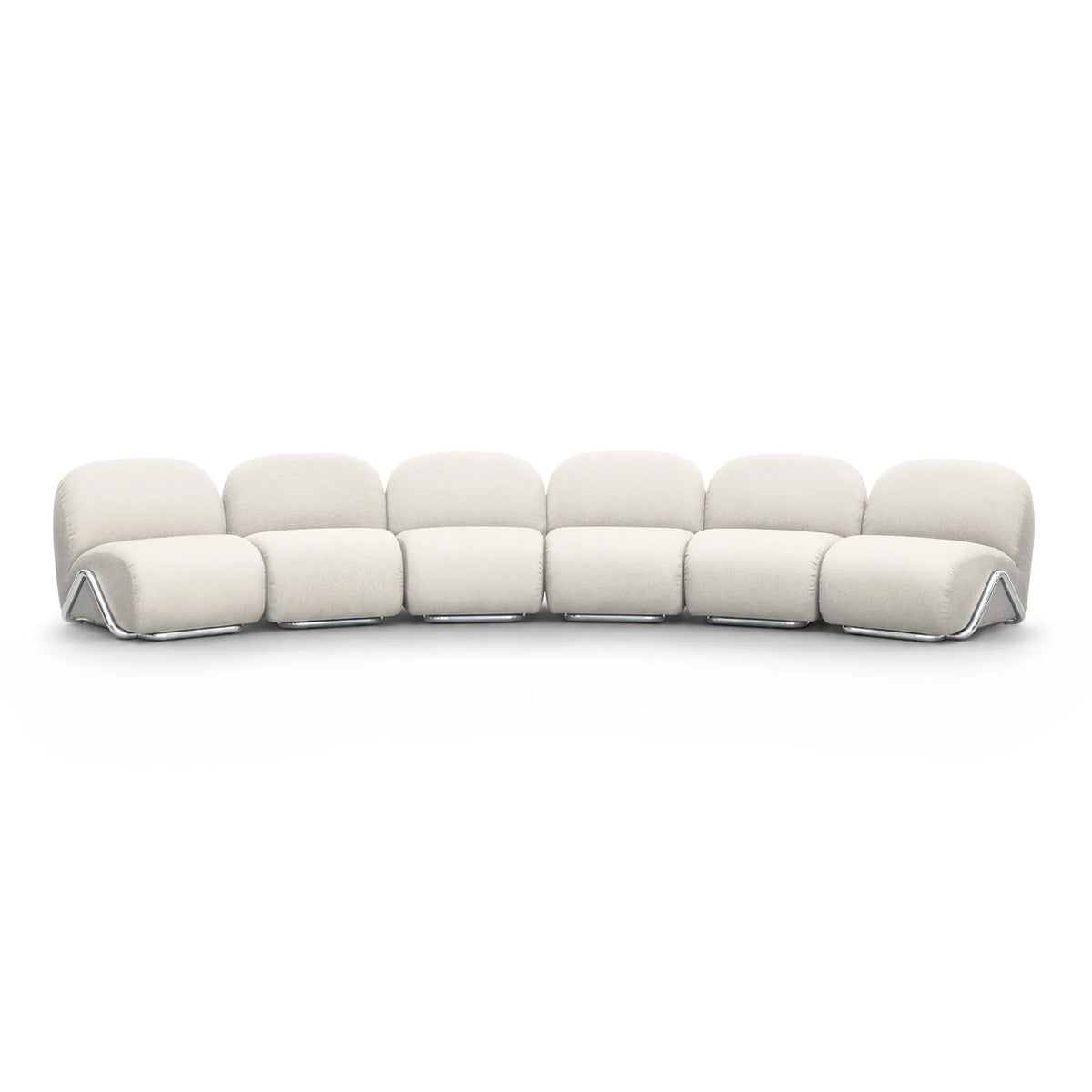 Victoria Composition 1 Sofa - T23 Polished Chrome/Fabric U (Ulmus 02)