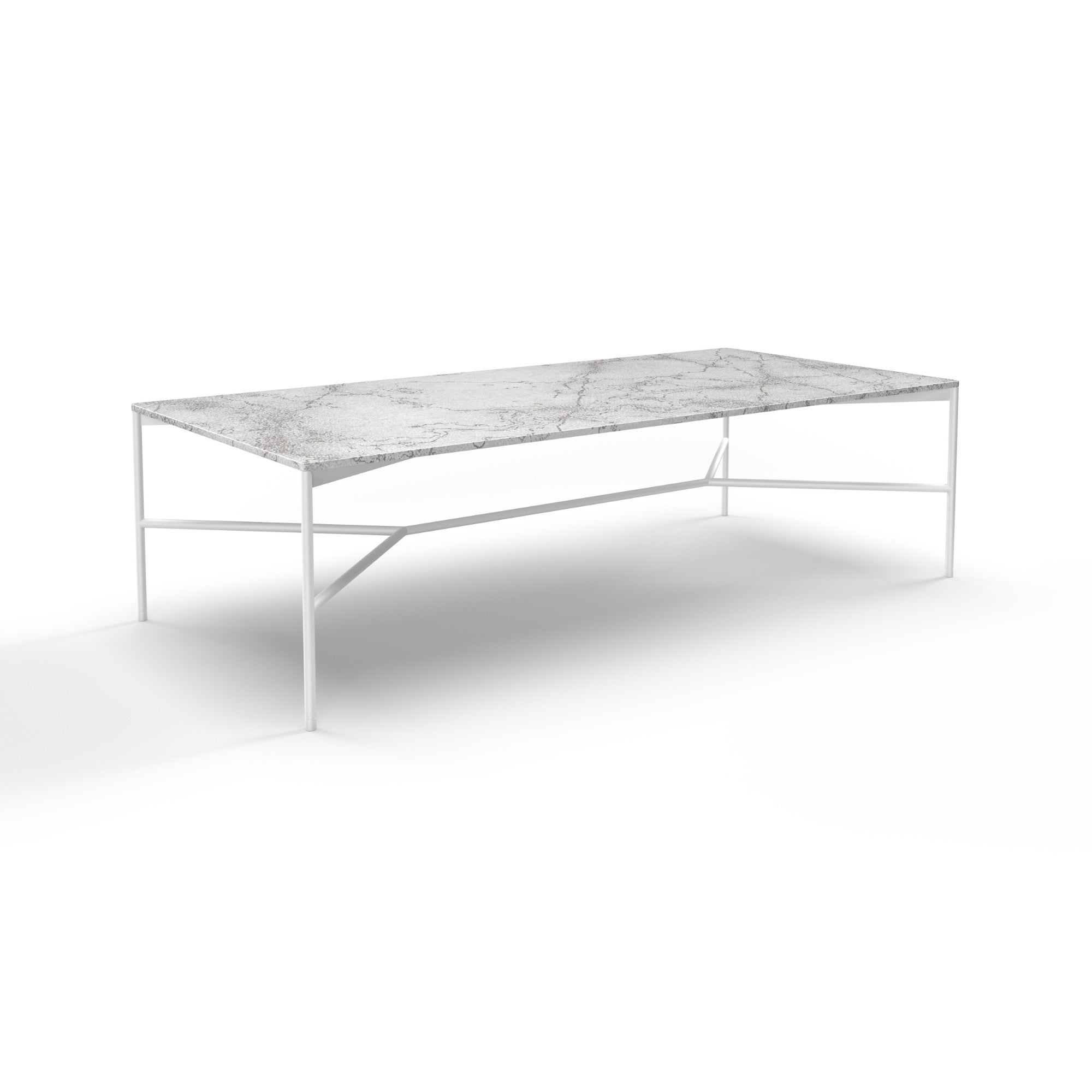 Chill-Out 142 Coffee Table - White T02/White Carrara
