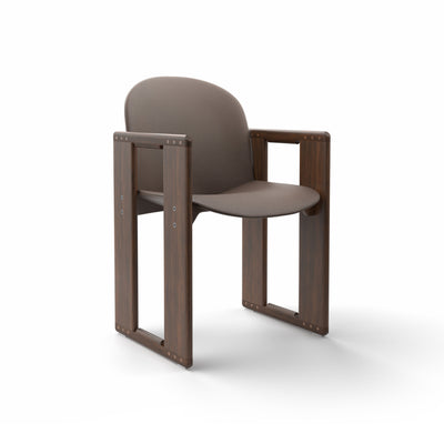 Dialogo 0DLGSD02 Dining Chair - Ash Stained Walnut T134/Leather U (Ulex 04)
