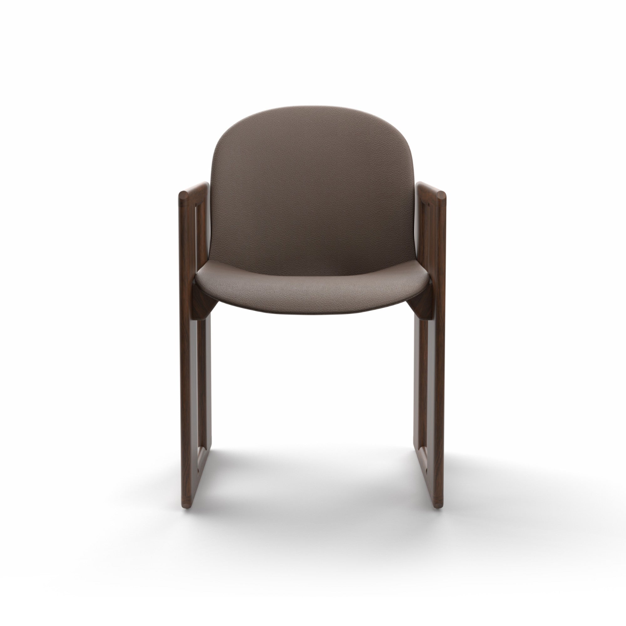 Dialogo 0DLGSD02 Dining Chair - Ash Stained Walnut T134/Leather U (Ulex 04)-3