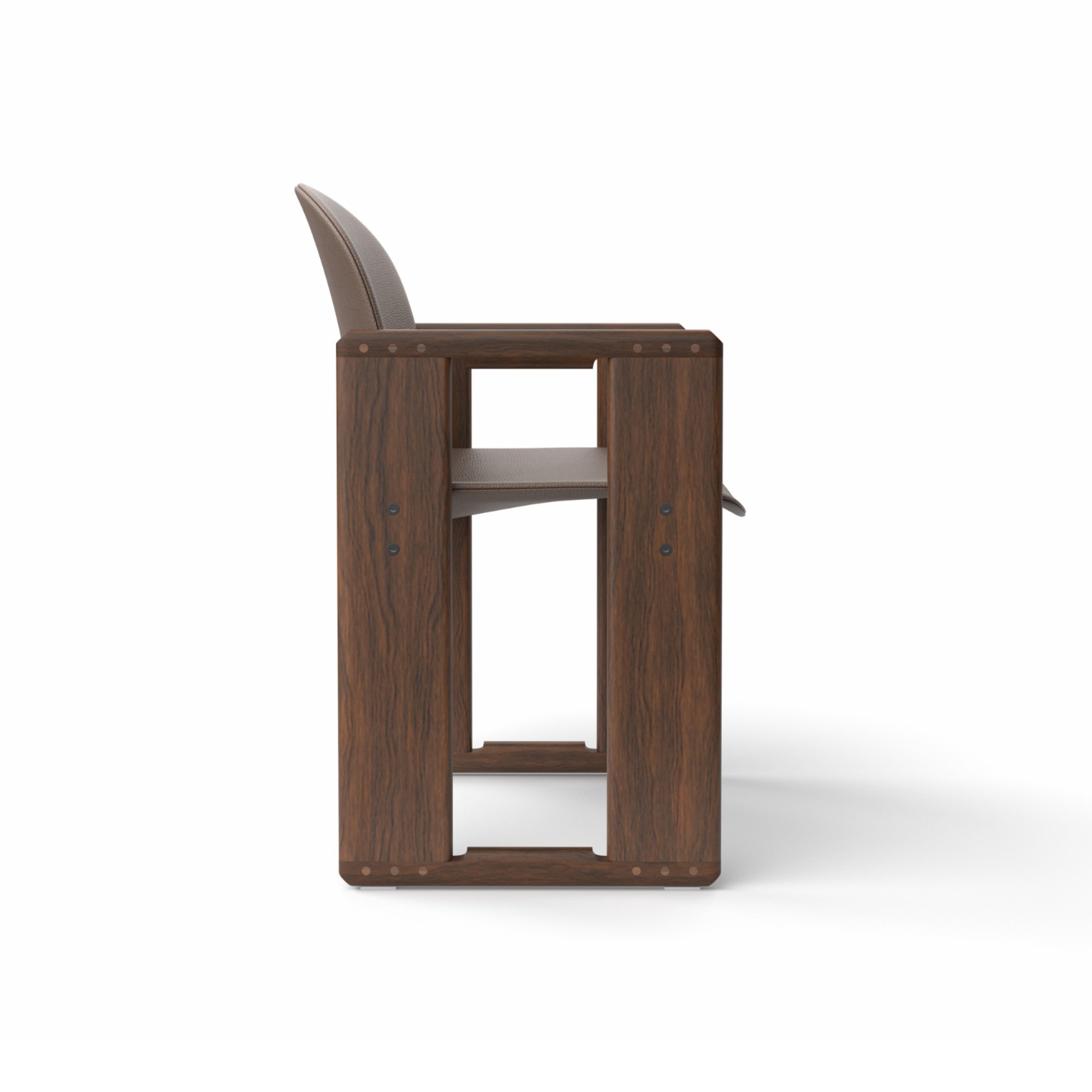Dialogo 0DLGSD02 Dining Chair - Ash Stained Walnut T134/Leather U (Ulex 04)-4