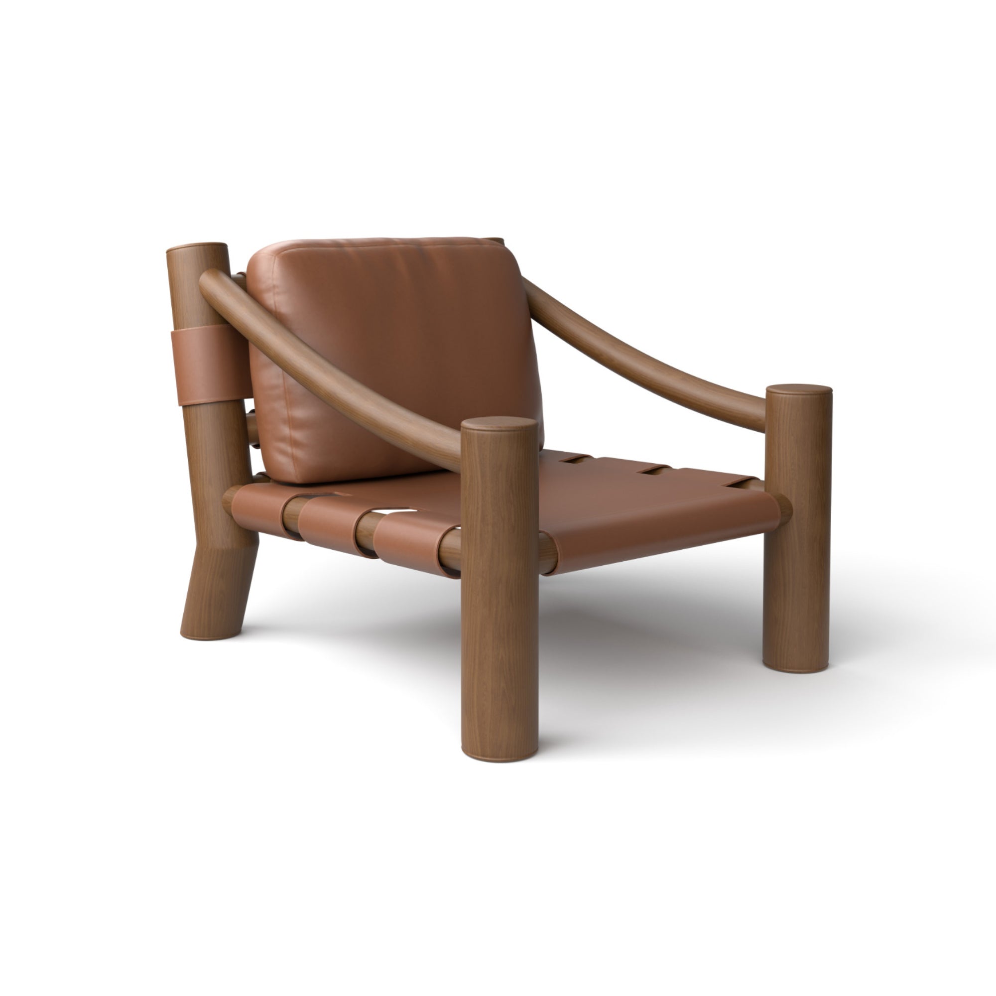 Elephant 0ELPPL084 Armchair - Walnut/Hide