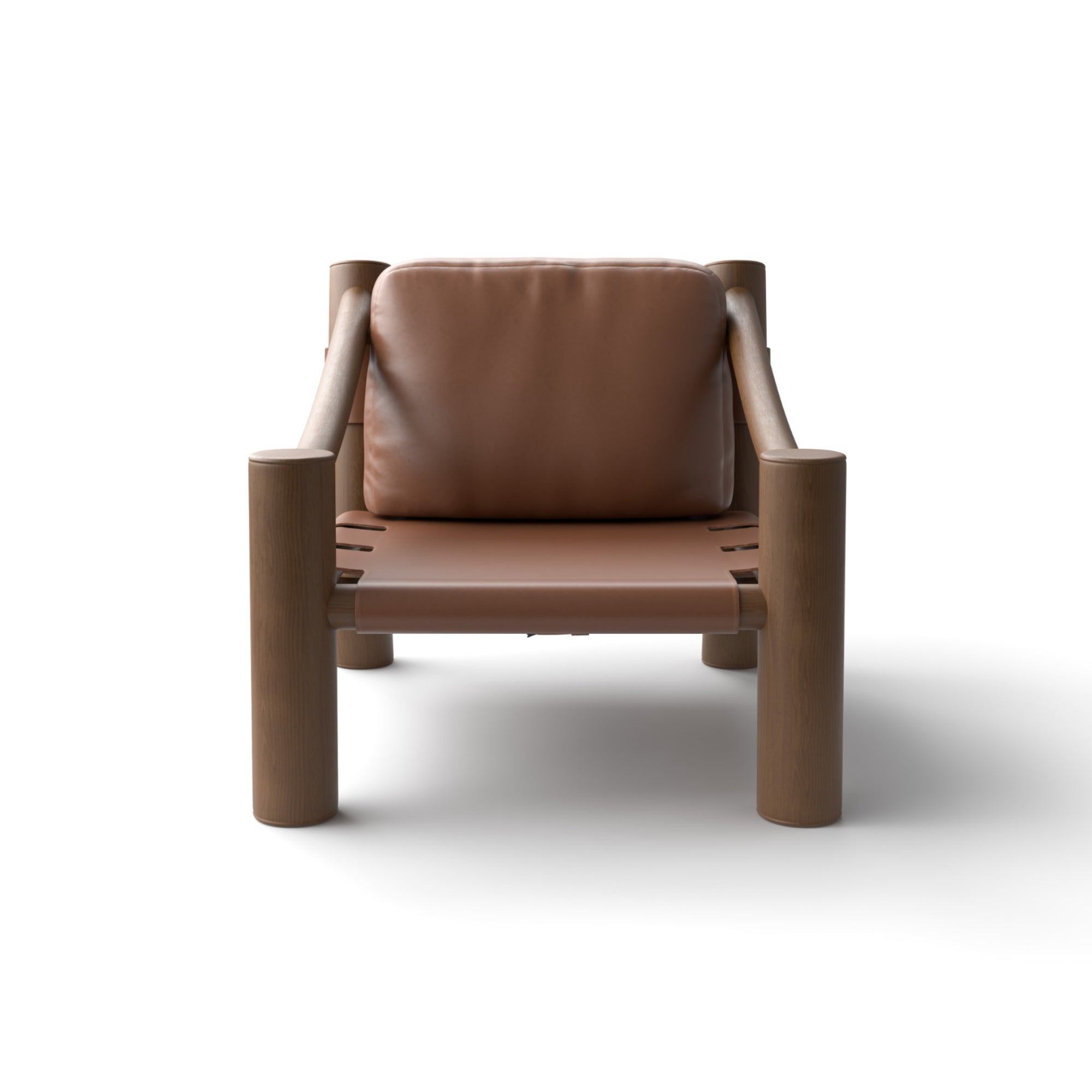 Elephant 0ELPPL084 Armchair - Walnut/Hide-3