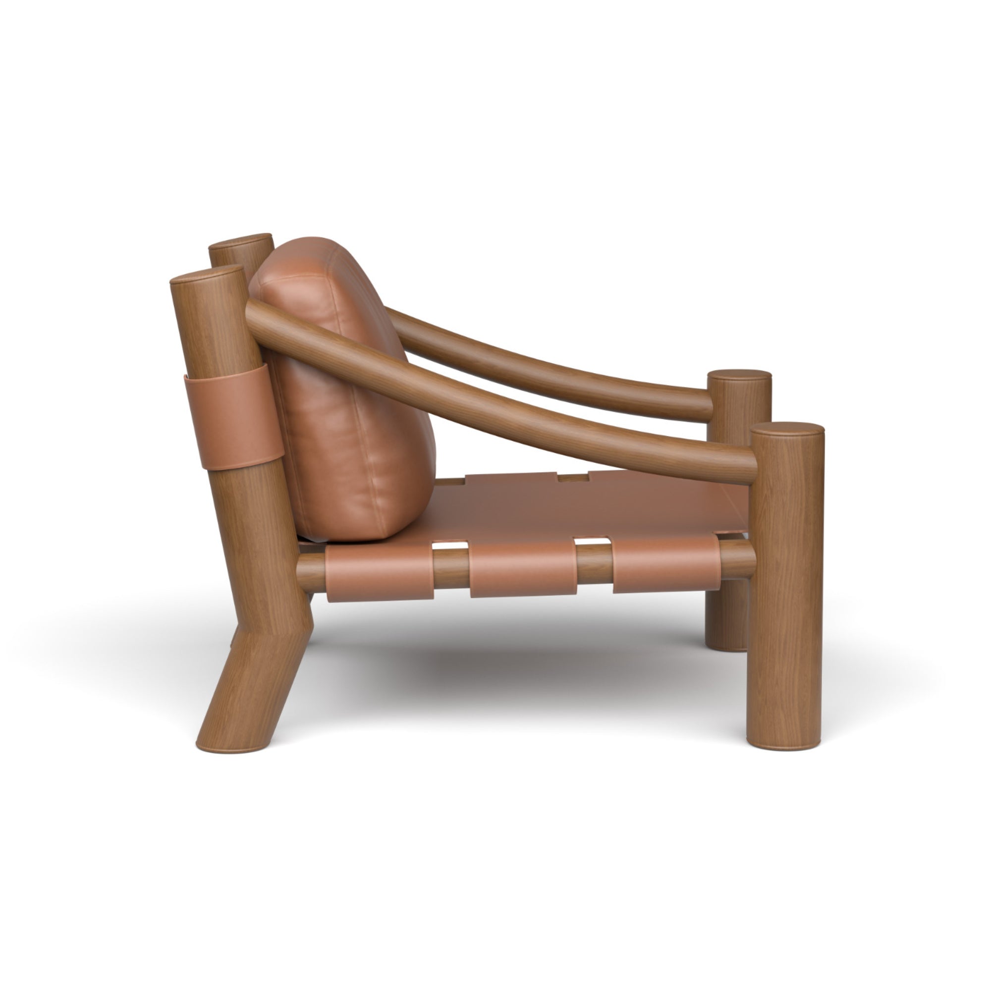 Elephant 0ELPPL084 Armchair - Walnut/Hide-4