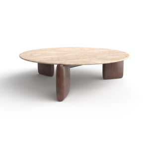 Kanji 112 Coffee Table - Walnut/Matt Breccia