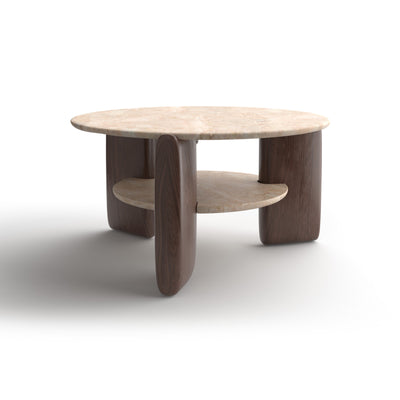 Kanji 77 Coffee Table - Walnut T134/Matt Breccia