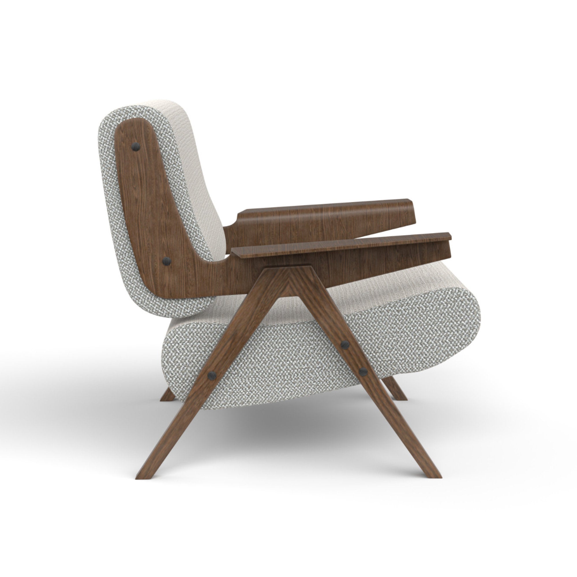 Lina 0LNAPL078 Armchair - Walnut/Fabric B (Cacao 01)-5