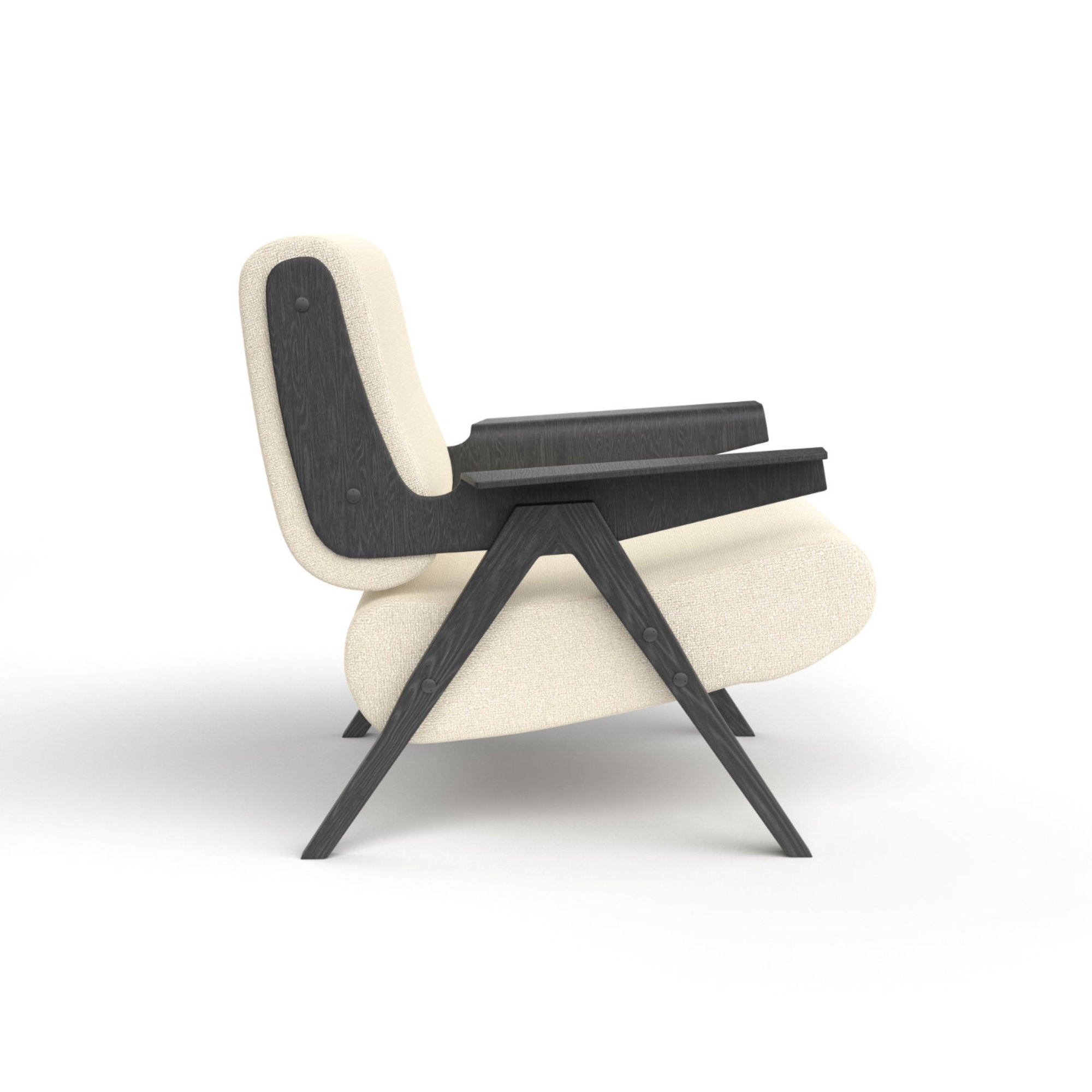Lina 0LNAPL078 Armchair - Grey Stained T49/Fabric D (Dionea 01)-4