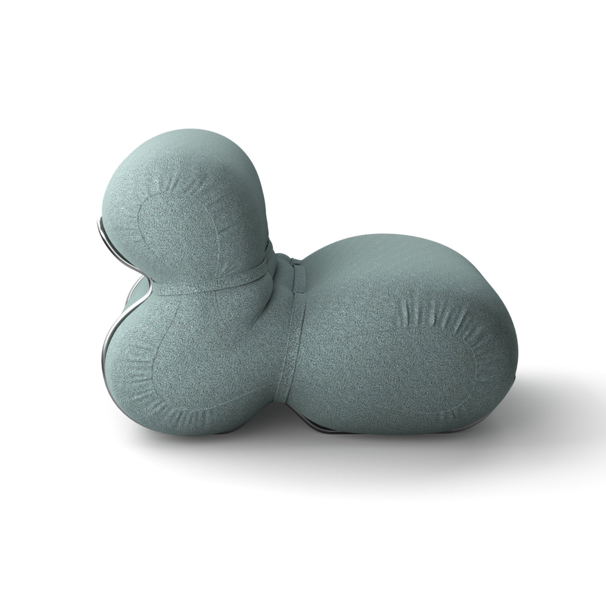 Orsola Armchair with Ottoman - Chrome/Fabric B (Biola 01)-3