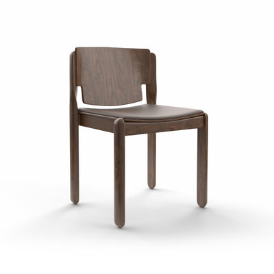 Paola 0PALSD01 Dining Chair - Ash Stained Walnut T134/Leather U (Ulex 04)