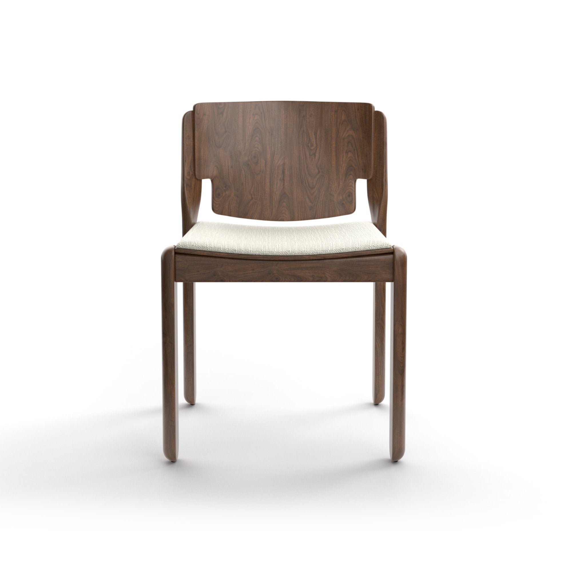 Paola 0PALSD01 Dining Chair - Walnut Stained T134 / Fabric T (Tamus 01)-2