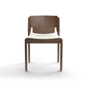 Paola PALSD01 Dining Chair - Walnut Stained / Fabric T (Tamus 01)