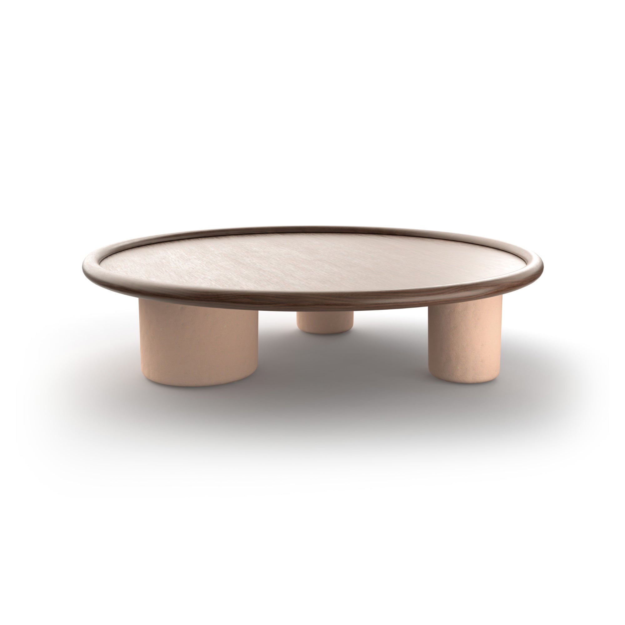 Pluto 120 Coffee Table - Pink/Walnut