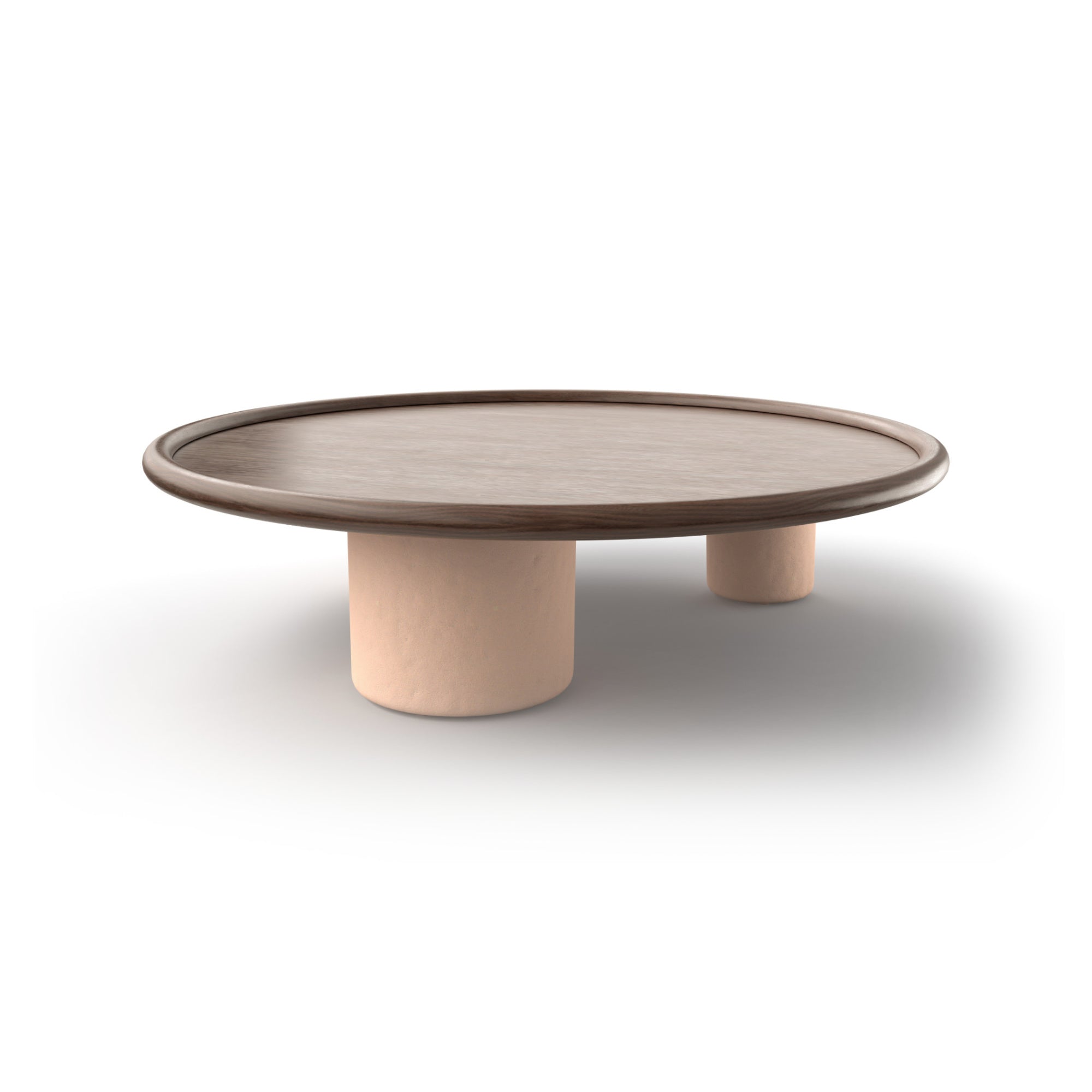 Pluto 120 Coffee Table - Pink/Walnut-3
