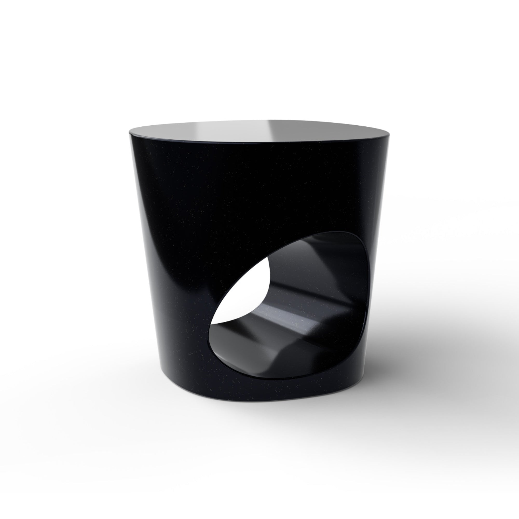 Polar 0PLRTB049 Side Table - Shiny Black T20