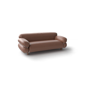 Sesann OSES180 Sofa - Dark Walnut T43/Chrome T23/Leather V (Guarana 2006)