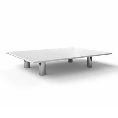 Tako 0TKOTB160 Coffee Table - Chrome/White Lacquered Wood