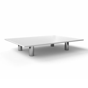 Tako 0TKOTB160 Coffee Table - Chrome/White Lacquered Wood
