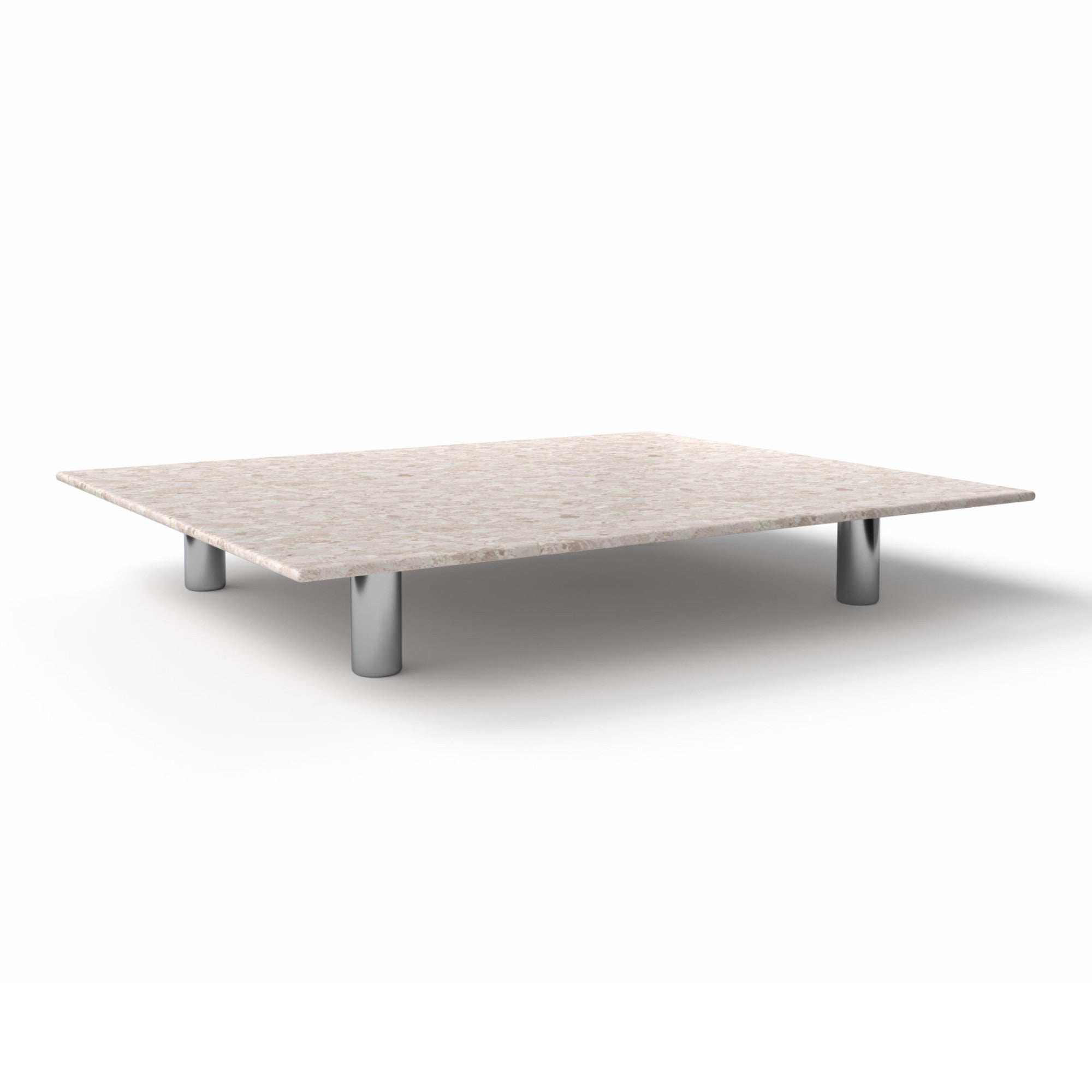 Tako 0TKOTB190 Coffee Table - Chrome/Ceppo di Crema Marble-1