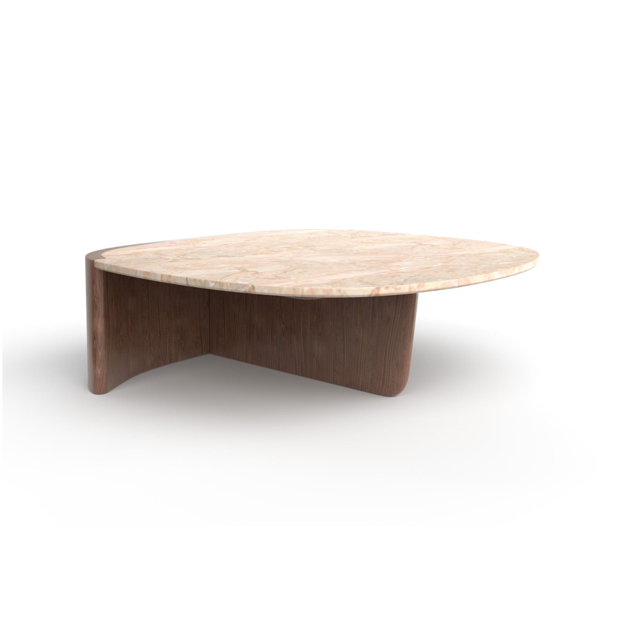 Trampolino 102 Coffee Table - Walnut T134/Matt Breccia