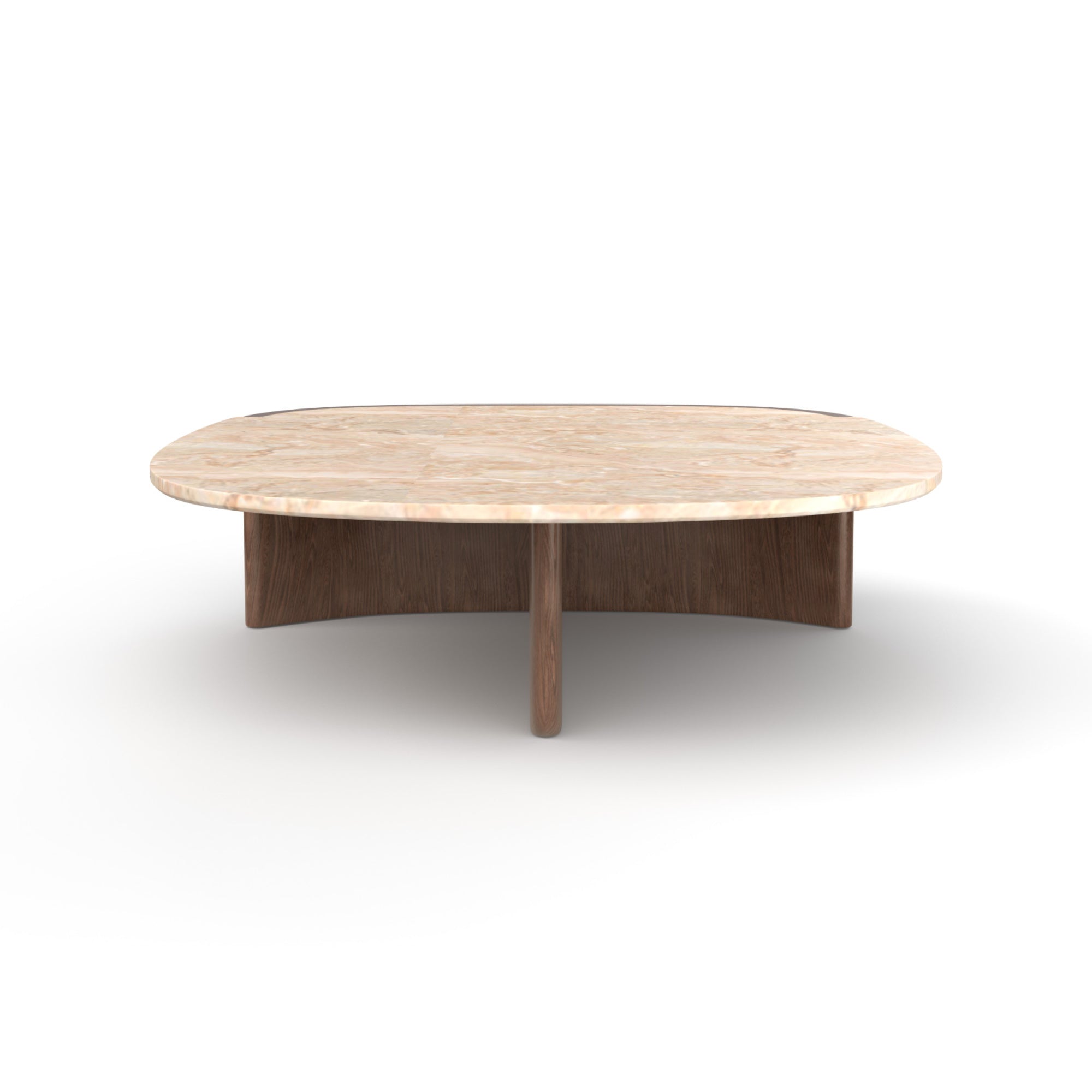 Trampolino 102 Coffee Table - Walnut T134/Matt Breccia-4