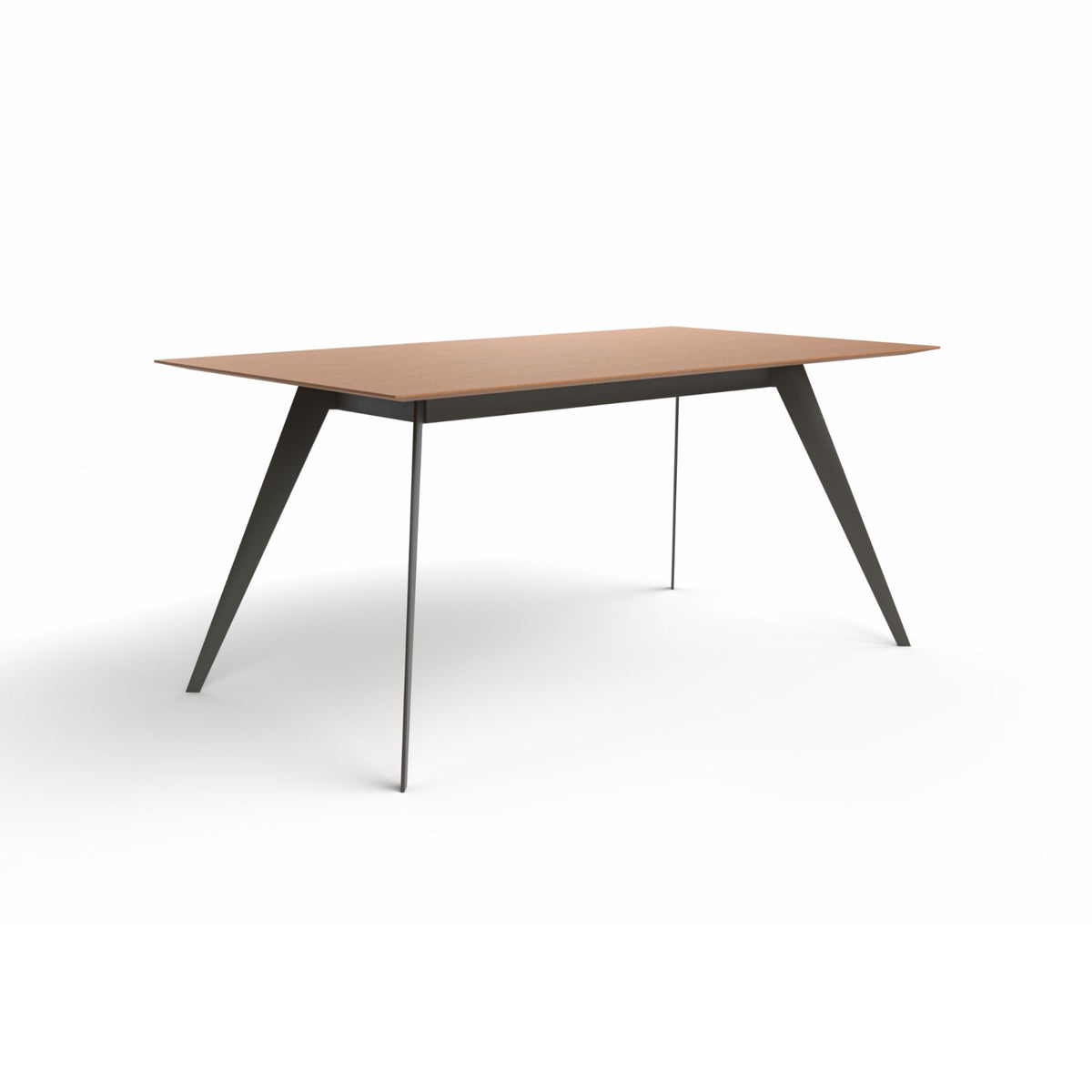 Aise Dining Table – 170x90x74 / Metal (Black) / Wood (Tobacco)-1