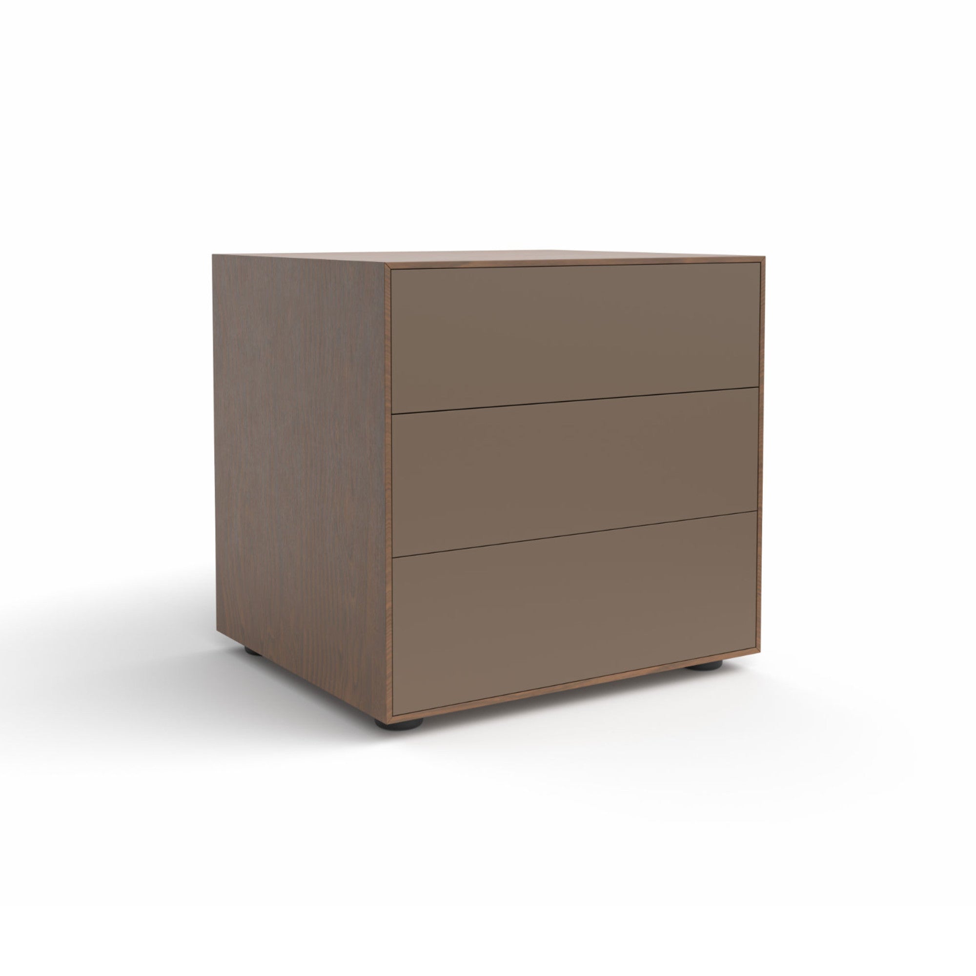Lauki KPG050 Bedside Table - Walnut/Onix