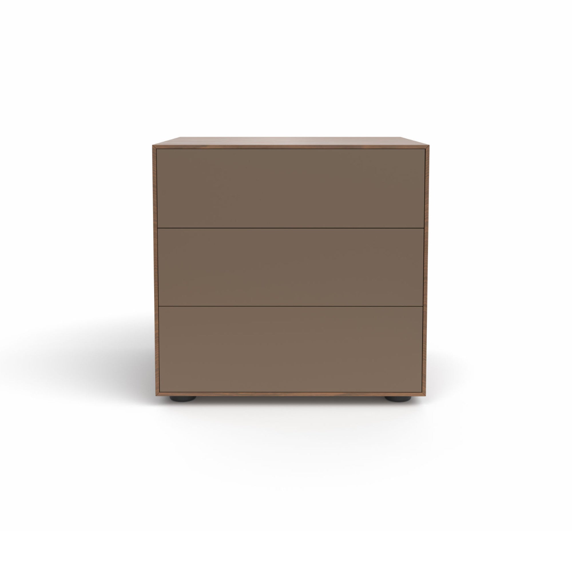 Lauki KPG050 Bedside Table - Walnut/Onix