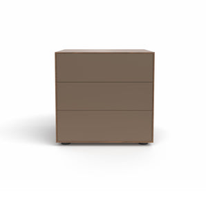 Lauki KPG050 Bedside Table - Walnut/Onix