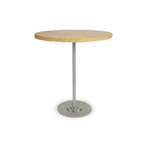 Table 57 70 Dining Table - Stainless Steel/Yellow Limestone