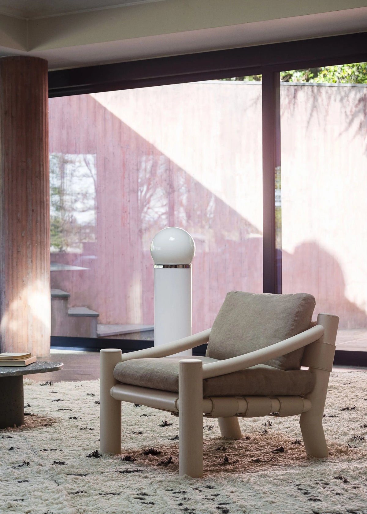 Elephant Soft 72 Armchair - T175 Matt Lacquered Ivory/Fabric Z (Zurah 03)