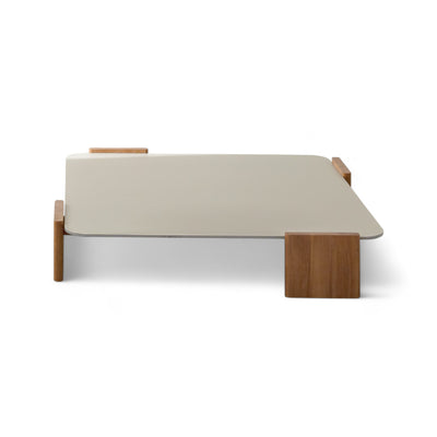 Tao OJTG02 Outdoor Coffee Table - Iroko Wood/White Lime Gres (MA14)