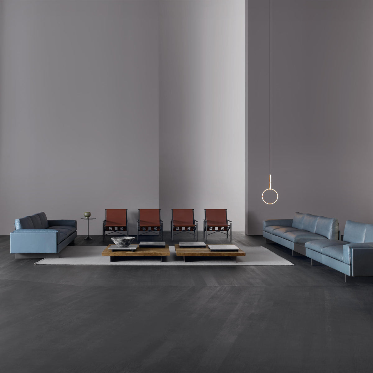Tau Sofa – 335x75 / Wood (Frassino Tinto Ebano) / Cuoio 19/Leather (Linea 607)-2
