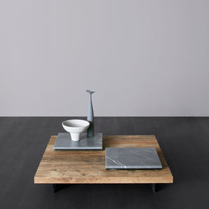 Tau T525.T530 Coffee Table - Rovere Antico/Grafite Marble