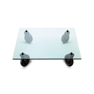 Tavolo Con Ruote 110 Coffee Table - Transparent/Black