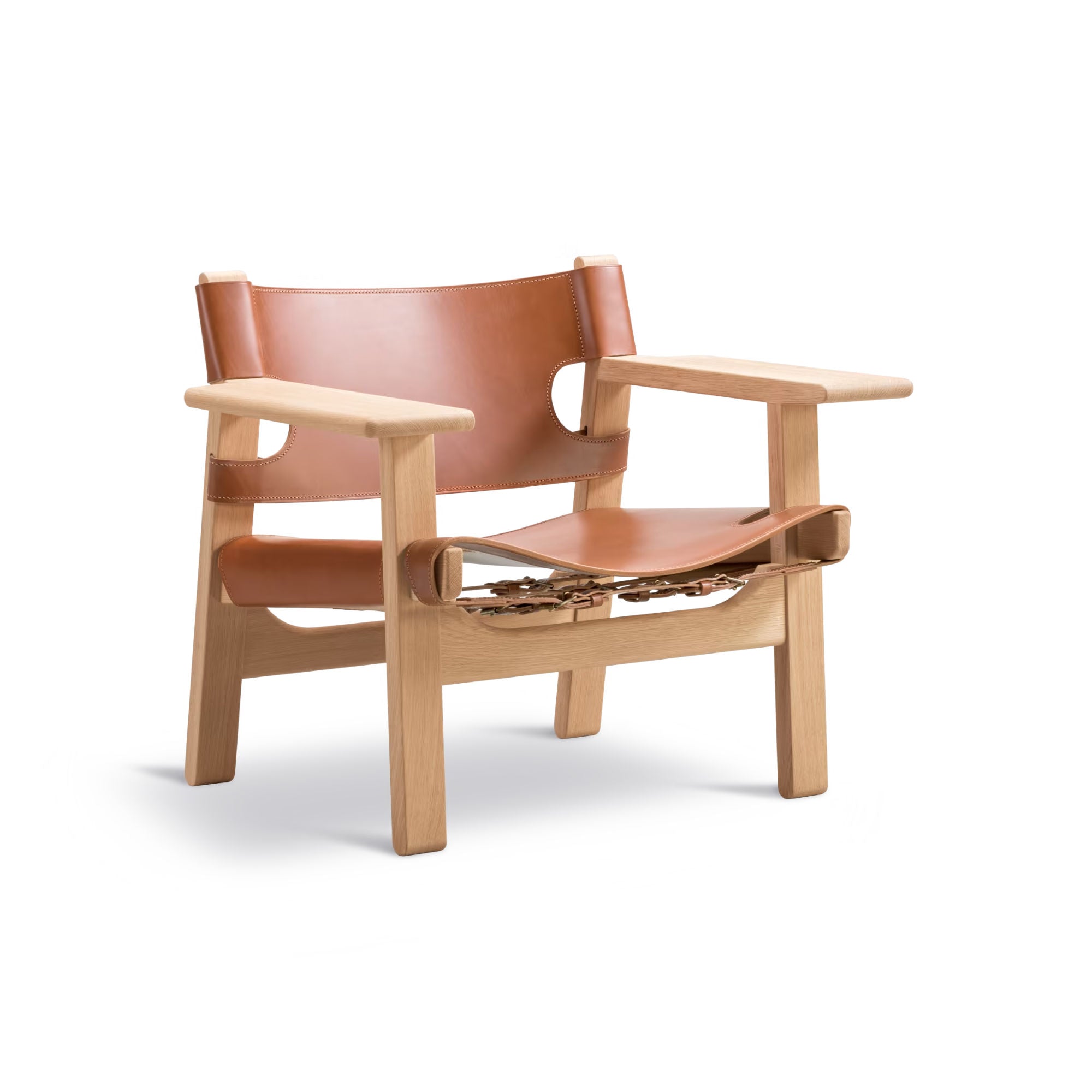 The Spanish 2226 Armchair - Oak Light Oil/Cognac Leather-1