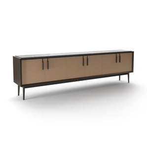 Theo 571 Sideboard - Grafite Marble/Leather (Old Velvet 2060)