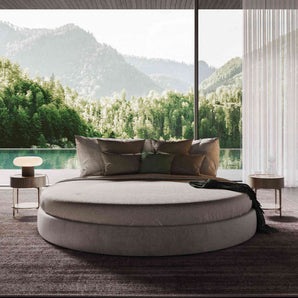 Timeo Round LTM240 Bed - Fabric (B 3330)