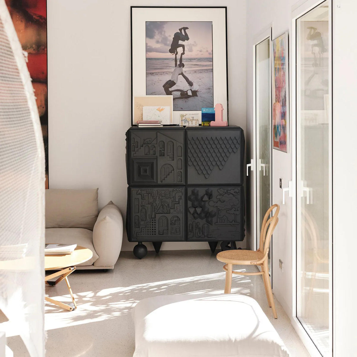 Tout Va Bien Cabinet – 130x50x142 / MDF Wood (Graphite Grey)-2