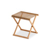 Trestle Side Table - Natural Oak/Brass