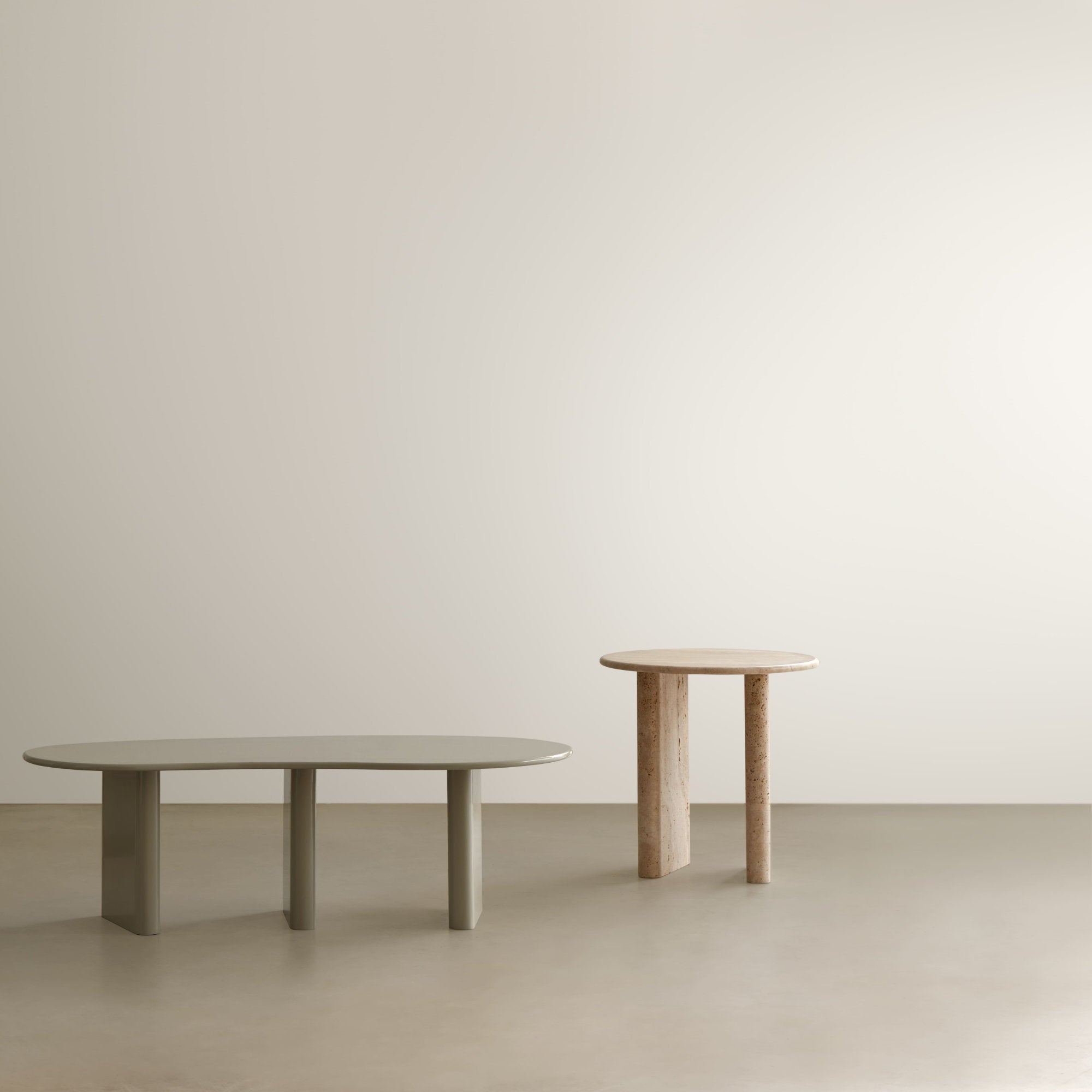 Treviso TRAV-55 Side Table - Travertine Marble-5