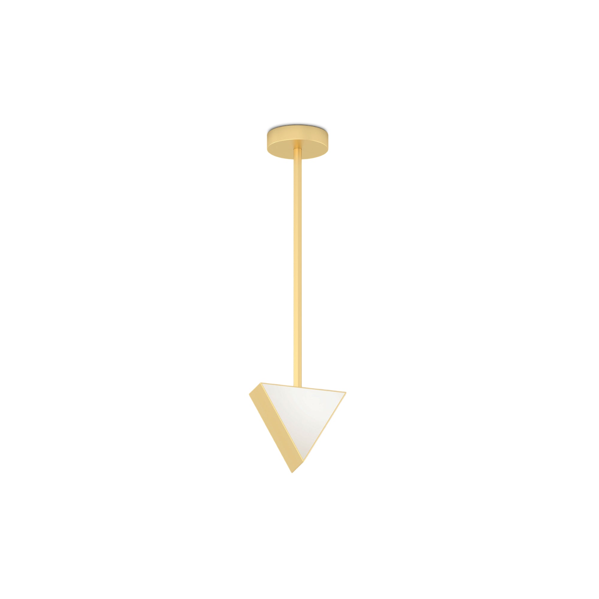 Triangle Box Pendant Lamp - Brass