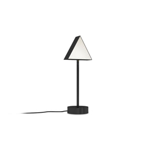 مصباح طاولة على شكل صندوق مثلث - أسود