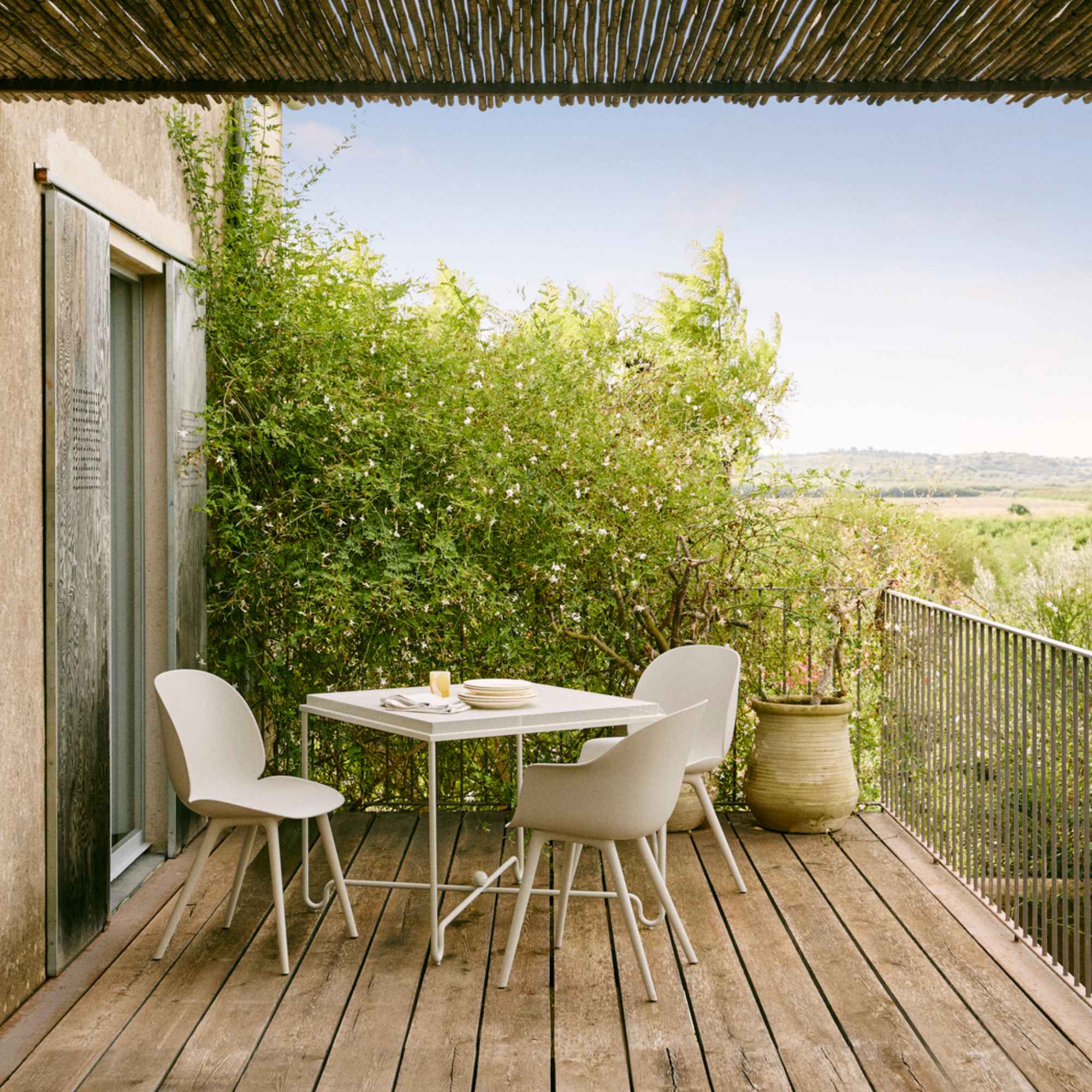 Tropique 44253 Outdoor Dining Table - Classic White Semi Matt-4