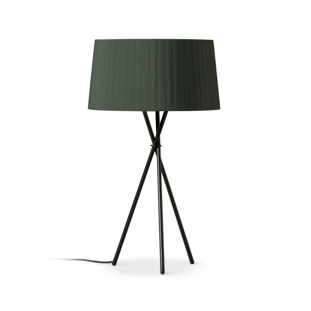 Tripode Table Lamp – 45x75 / Ribbon Lampshade (Green Raw Color)-1