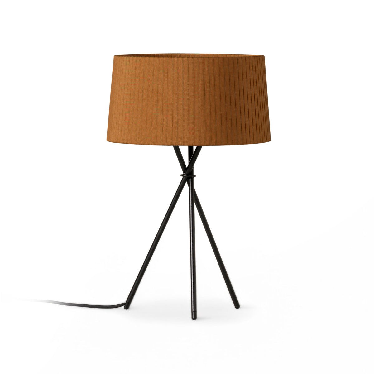 Tripode Table Lamp – 31x50 / Ribbon Lampshade (Mustard Raw Color)-1