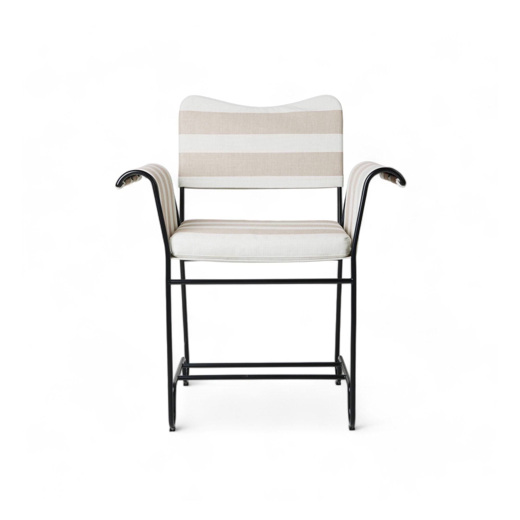 كرسي تناول الطعام للأماكن الخارجية من تروبيك 44369 - أسود/قماش A (Leslie Stripe 040)-3