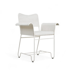 Tropique 44369 Outdoor Dining Chair - White/Fabric A (Leslie 006)